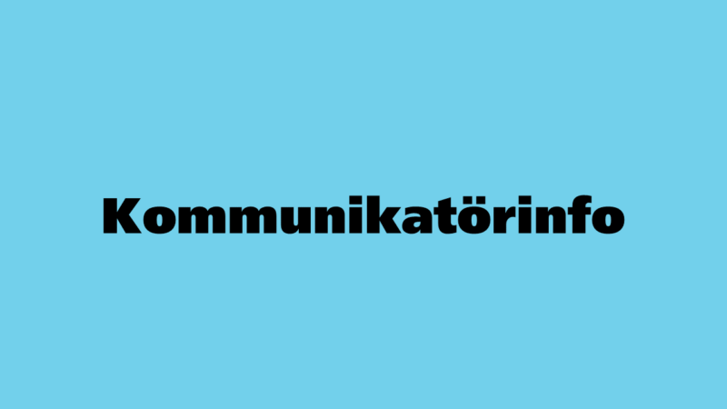 Kommunikatörinfo